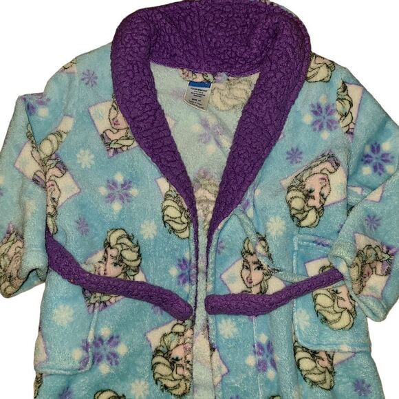 Girl Disney Elsa Robe Size 4T - Picture 2 of 5